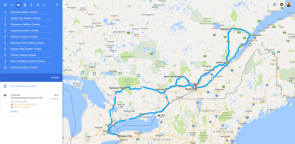 canada route